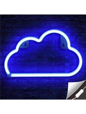 Cloud Neon Sign USB Powered Blue Cloud Neon Light Cloud Led Sign Wall Decor NEW